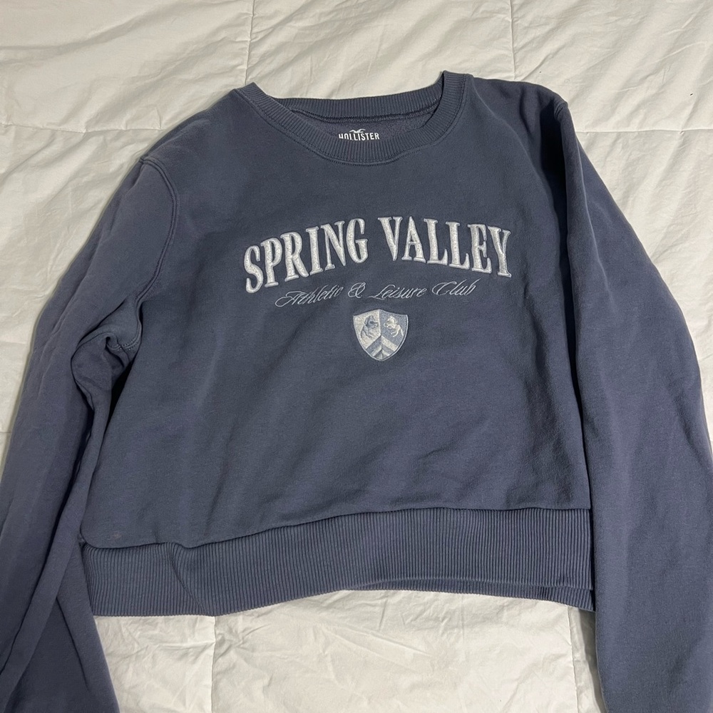Hollister Navy Spring Valley Crewneck Sweatshirt
